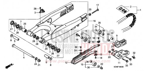 BRAS OSCILLANT CR125R3 de 2003